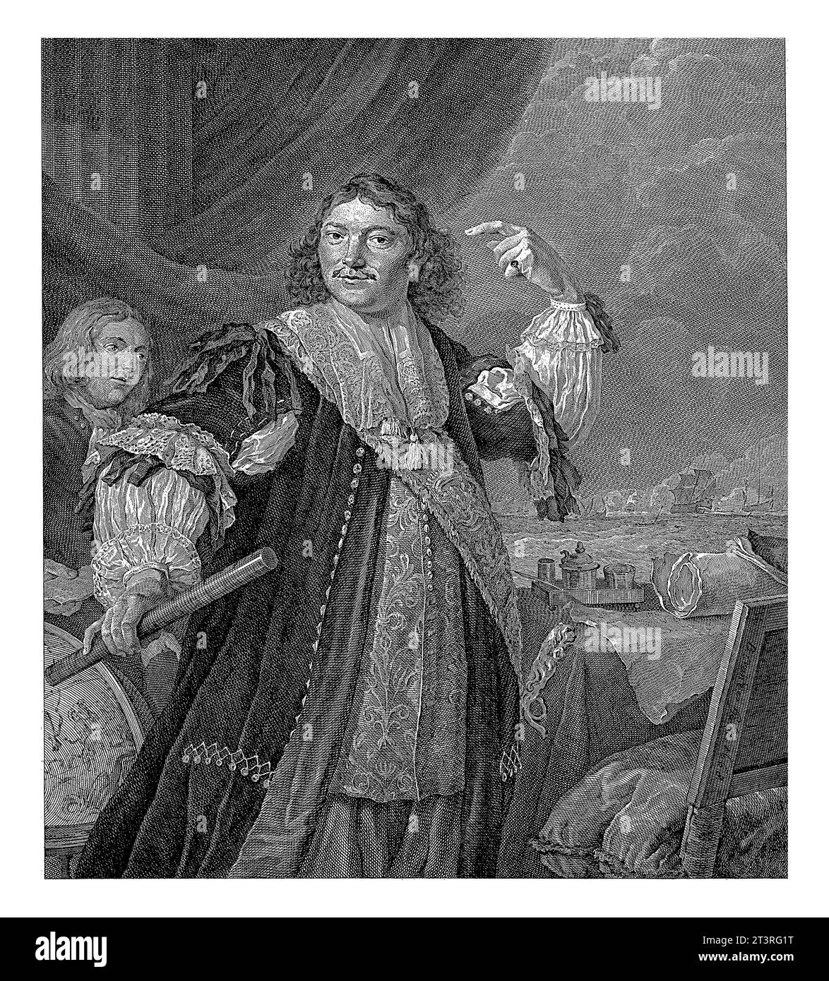 Ritratto dell'ufficiale navale Aert Jansz. Van Nes, Johannes Christiaan Bendorp, dopo Abraham Teerlink, dopo Bartolomeo van der Helst, 1805 Foto Stock