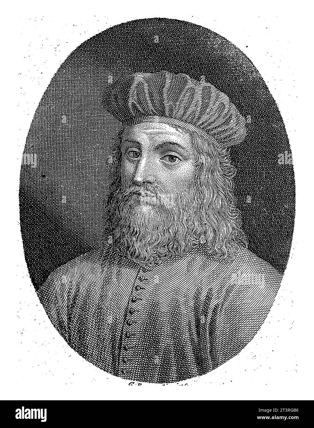 Ritratto Umanista e Diplomat Gian Giorgio Trissino, Giuseppe Benaglia, 1806 - 1830, inciso vintage. Foto Stock