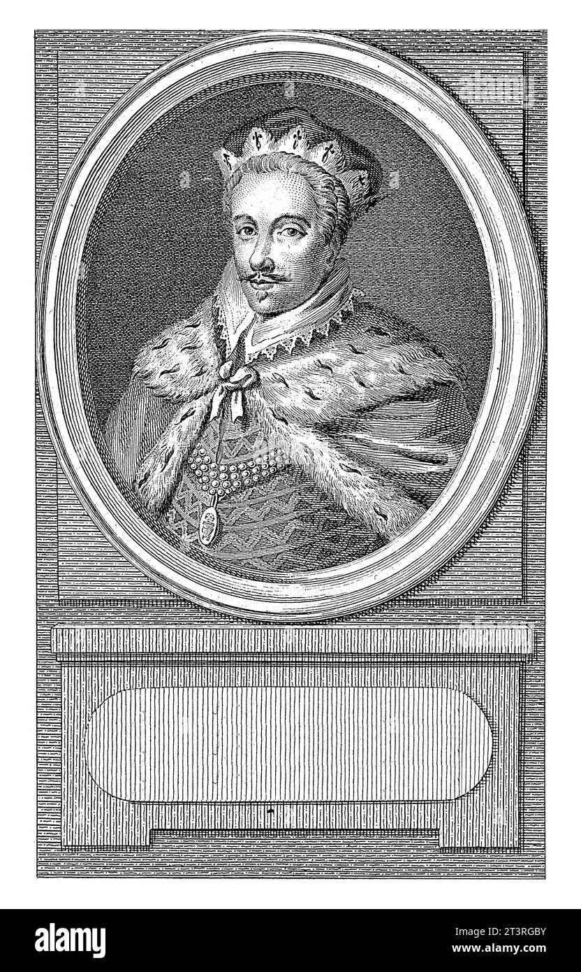 Ritratto di Francois-Hercule de Valois, duca d'Angiò, Reinier Vinkeles (i), dopo Jacobus Buys, 1785, vintage inciso. Foto Stock