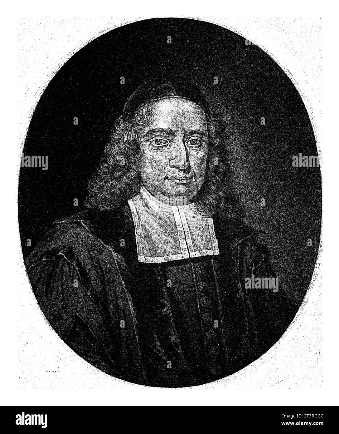 Ritratto del teologo Joachim Justus Breithaupt, Pieter Schenk (i), dopo Christoph Schutz, 1670 - 1713 Foto Stock