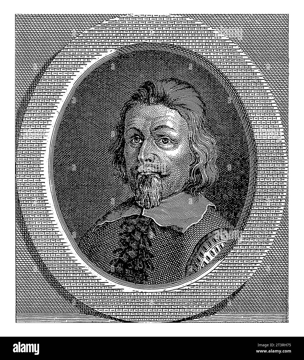 Ritratto di Sebastian Peregrin Zwyer, Jean Baptiste Fosseyeux, 1783, vintage inciso. Foto Stock