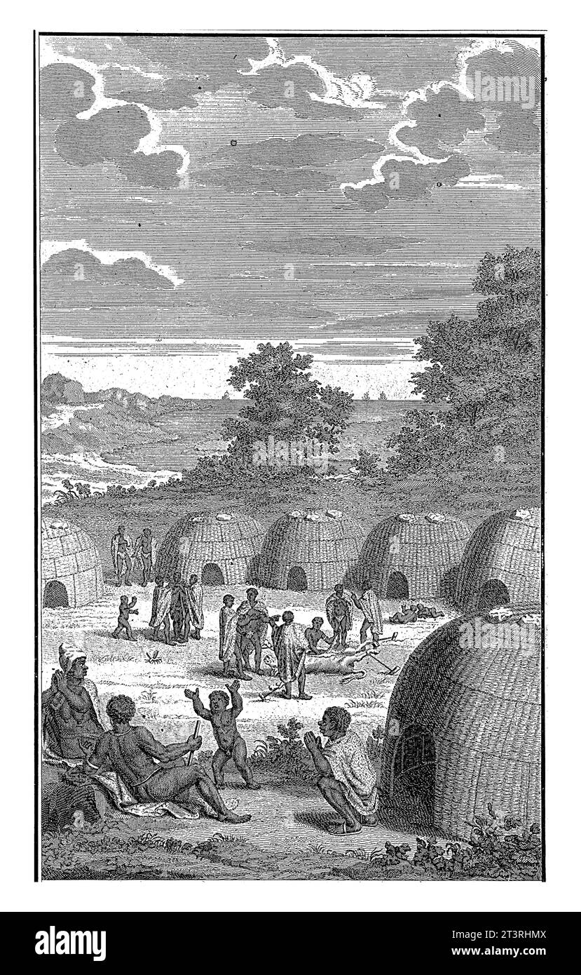 Khoi venerando un insetto, Jan Caspar Philips, 1727 Khoi nel loro villaggio sacrificano una pecora come tributo all'insetto che adorano. Foto Stock Khoi venerando un insetto, Jan Caspar Philips, 1727 Khoi nel loro villaggio sacrificano una pecora come tributo all'insetto che adorano. Foto Stock