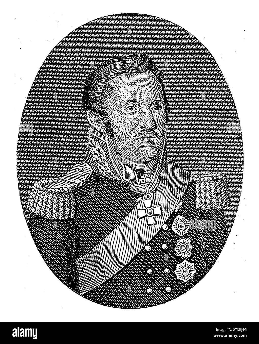 Ritratto di Ludwig Adolph Peter, Furst von Sayn-Wittgenstein, Johann Christiaan Bohme, dopo Heinrich Anton Dahling, 1815 Foto Stock