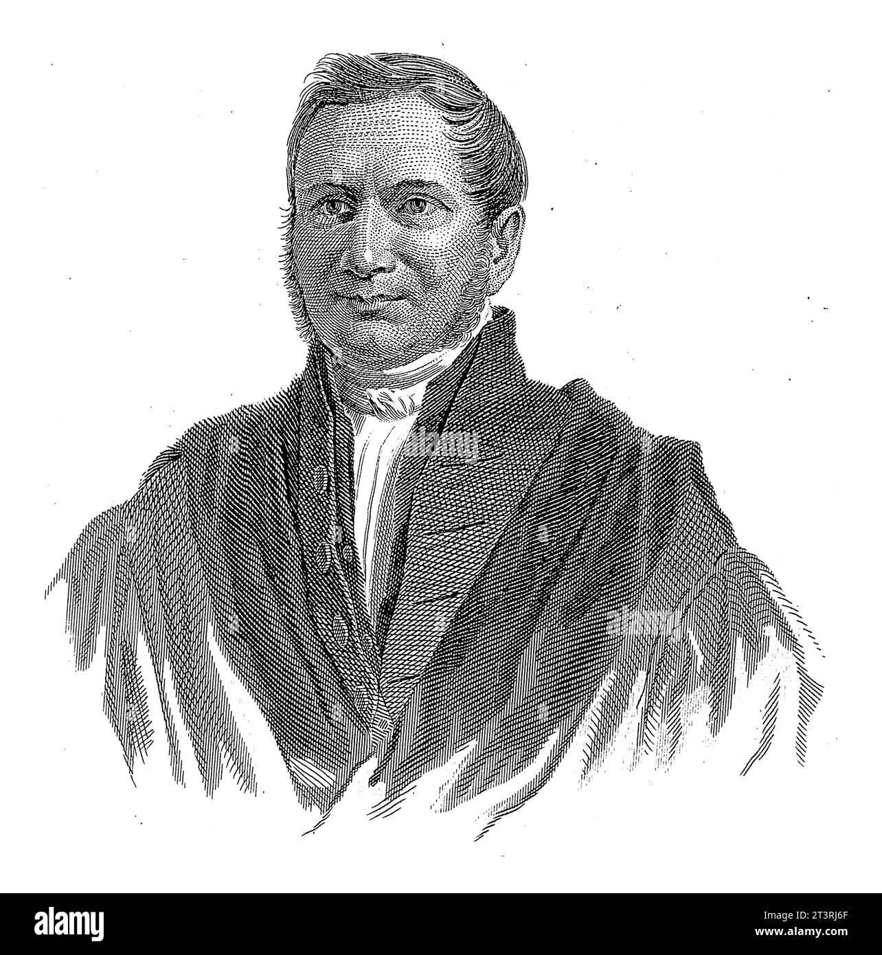 Ritratto di Antonie Rutgers, Dirk Jurriaan Sluyter, 1849 - 1886 Ritratto di Leida Rettore Magnificus Antonie Rutgers. Sotto il ritratto il suo nome e. Foto Stock