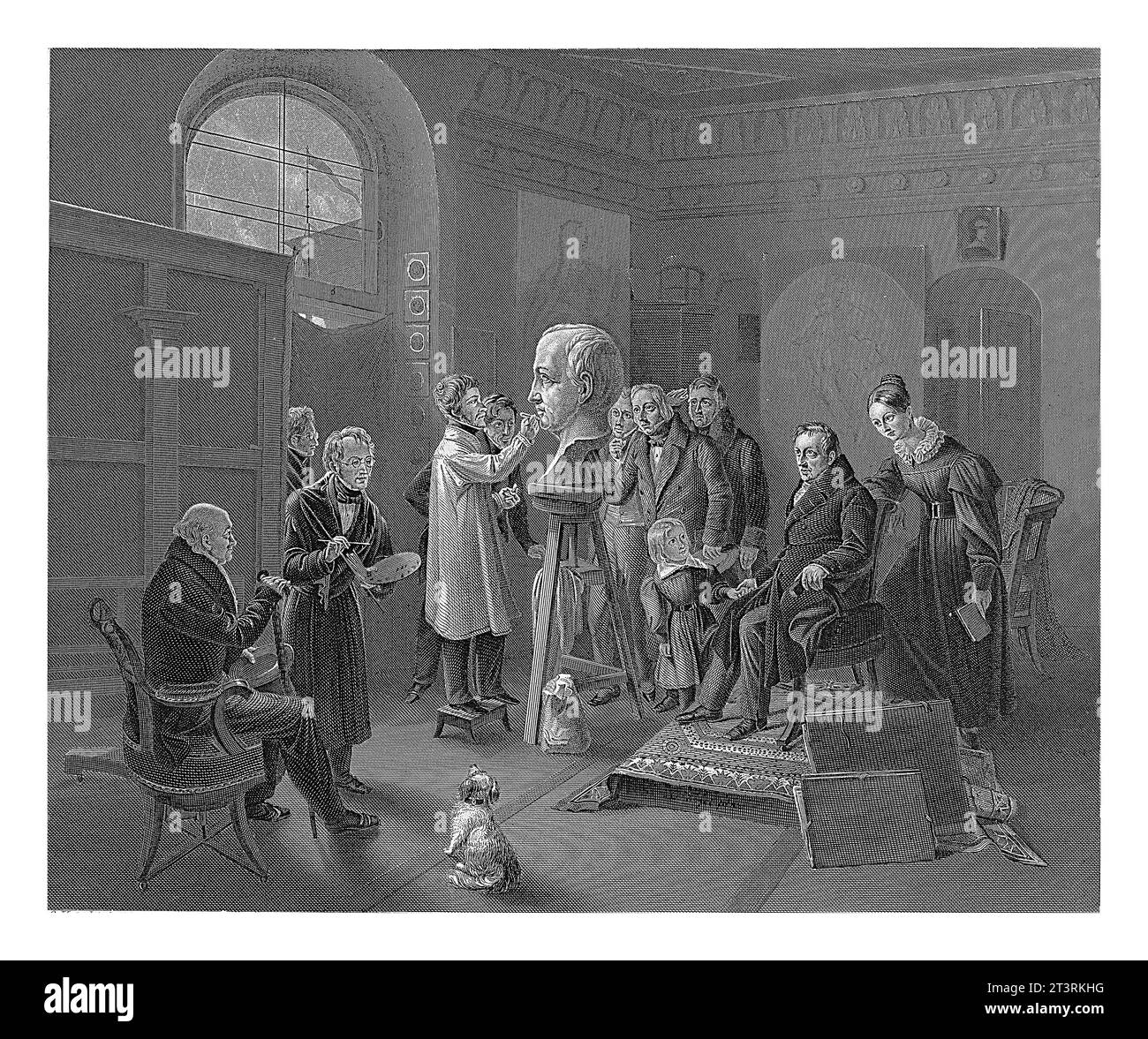Workshop con diversi pittori: L. Tieck, C. Vogel, ecc., Albert Henry Payne, dopo Carl Christian Vogel von Vogelstein, 1822 - 1902 Foto Stock