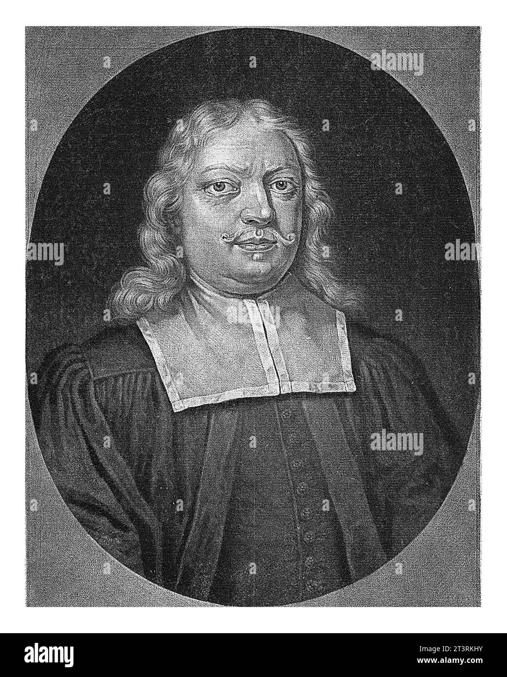 Ritratto del teologo Samuel Benedikt Carpzov, Pieter Schenk (i), 1670 - 1713 Foto Stock