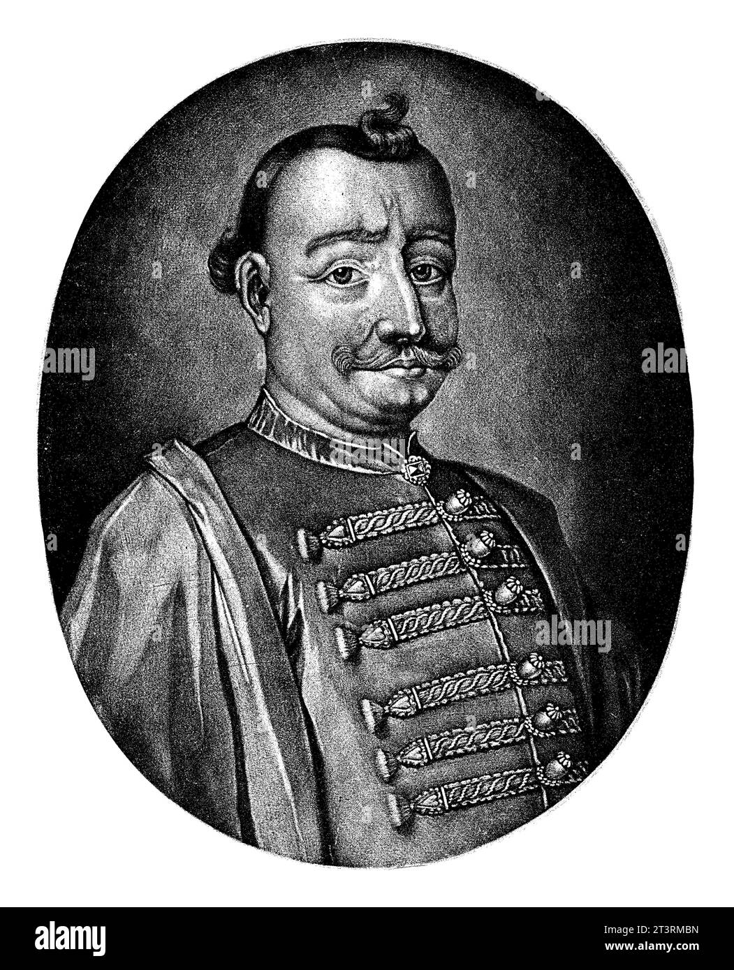 Ritratto del barone Emmerich Tekkely, Pieter Schenk (i), 1670 - 1713 Barone Emmerich Tekkely, leader dei malcontenti ungheresi (insoddisfatti). Foto Stock