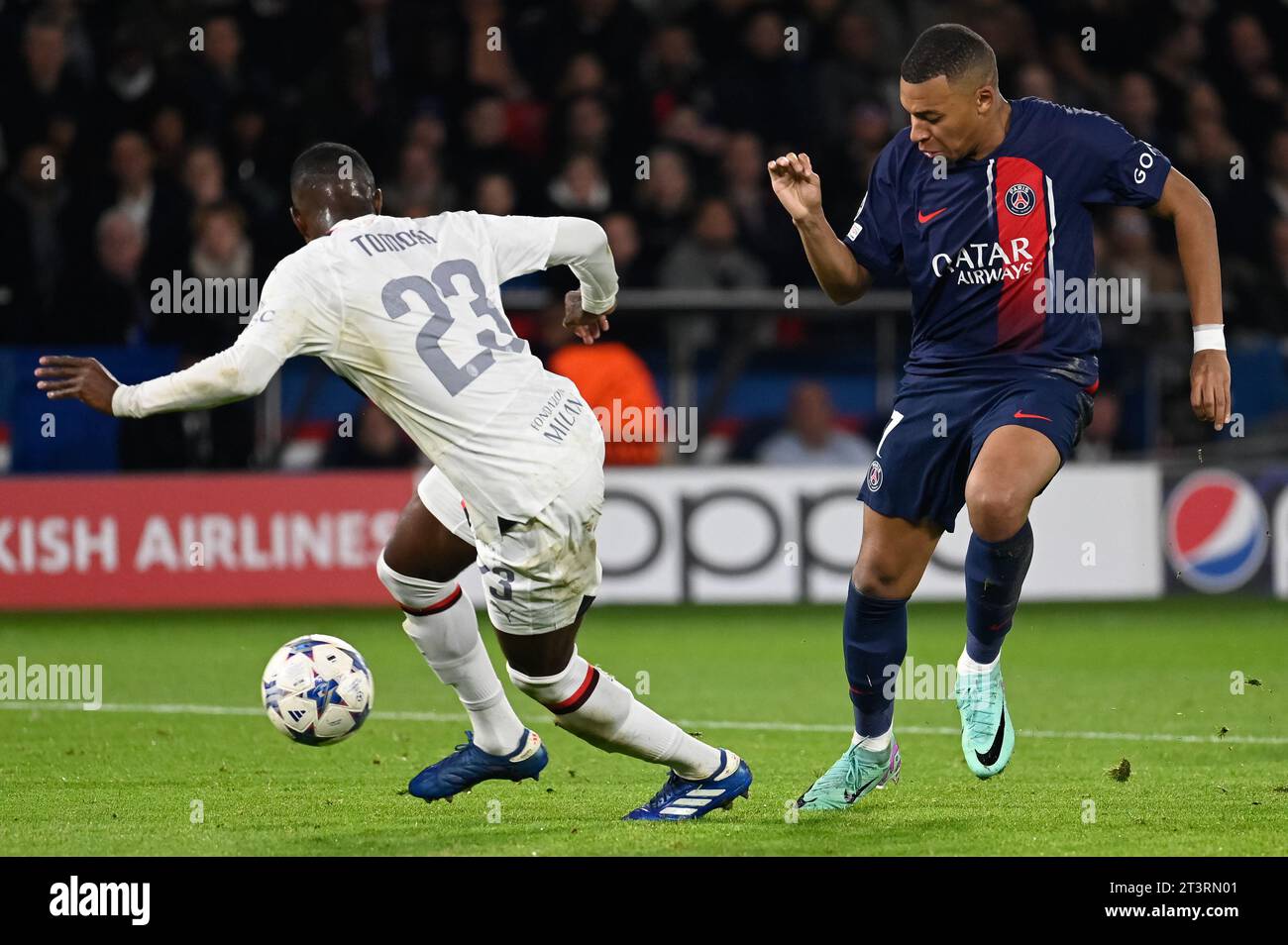 Parigi, Francia. 25 ottobre 2023. Julien Mattia/le Pictorium - partita PSG - AC Milan - 25/10/2023 - Francia/Ile-de-France (regione)/Parigi - Kylian Mbappe durante la terza partita del gruppo F di Champions League tra PSG e AC Milan al Parc de Princes il 25 ottobre 2023. Crediti: LE PICTORIUM/Alamy Live News Foto Stock