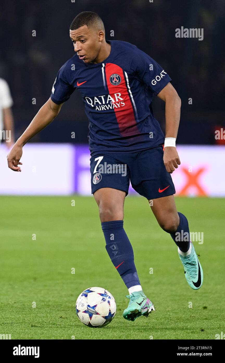 Parigi, Francia. 25 ottobre 2023. Julien Mattia/le Pictorium - partita PSG - AC Milan - 25/10/2023 - Francia/Ile-de-France (regione)/Parigi - Kylian Mbappe durante la terza partita del gruppo F di Champions League tra PSG e AC Milan al Parc de Princes il 25 ottobre 2023. Crediti: LE PICTORIUM/Alamy Live News Foto Stock