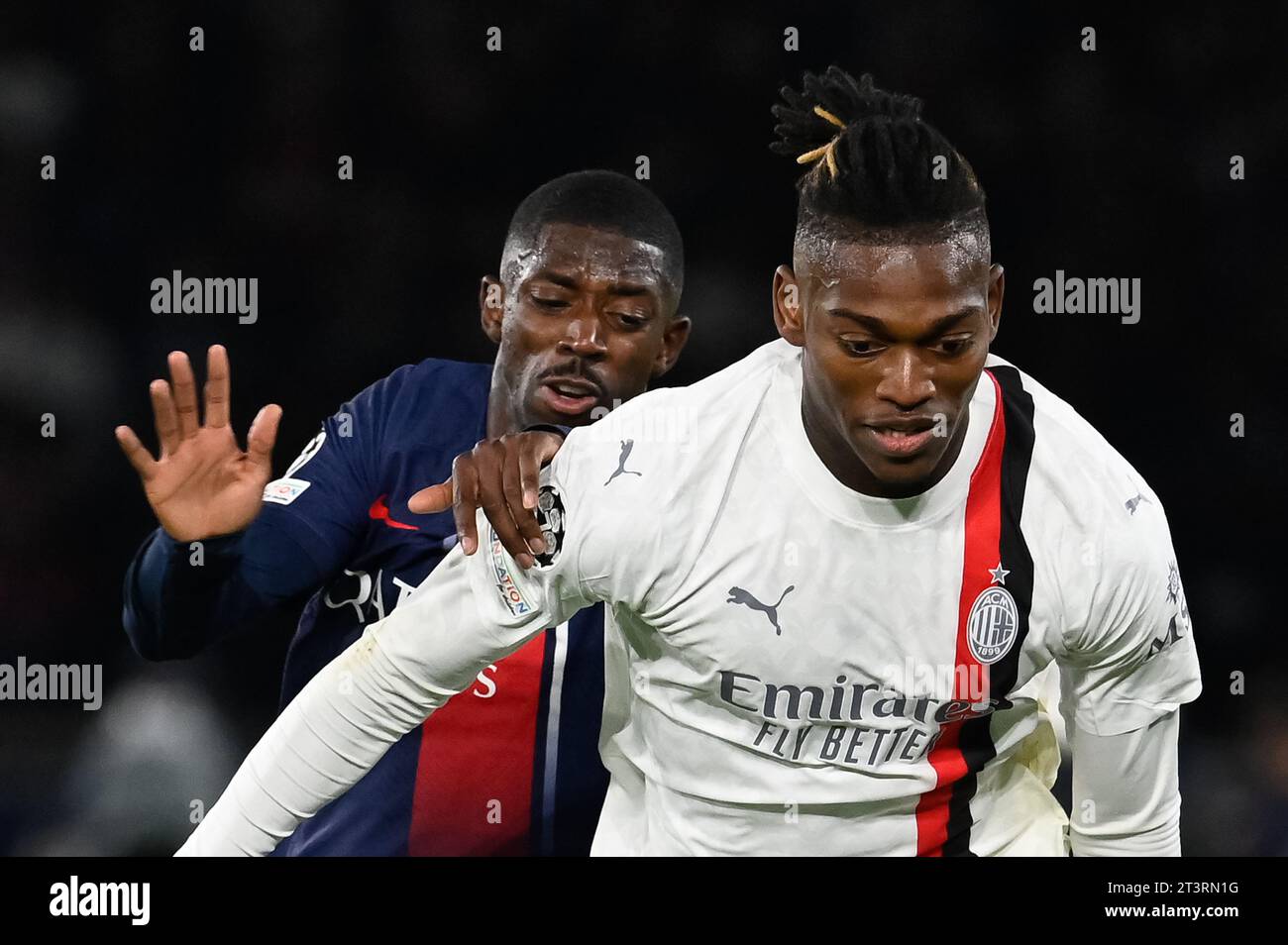 Parigi, Francia. 25 ottobre 2023. Julien Mattia/le Pictorium - partita PSG - AC Milan - 25/10/2023 - Francia/Ile-de-France (regione)/Parigi - Rafael Leao durante la terza partita del gruppo F di Champions League tra PSG e AC Milan al Parc de Princes il 25 ottobre 2023. Crediti: LE PICTORIUM/Alamy Live News Foto Stock