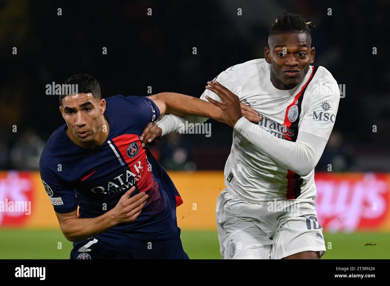 Parigi, Francia. 25 ottobre 2023. Julien Mattia/le Pictorium - partita PSG - AC Milan - 25/10/2023 - Francia/Ile-de-France (regione)/Parigi - Rafael Leao durante la terza partita del gruppo F di Champions League tra PSG e AC Milan al Parc de Princes il 25 ottobre 2023. Crediti: LE PICTORIUM/Alamy Live News Foto Stock