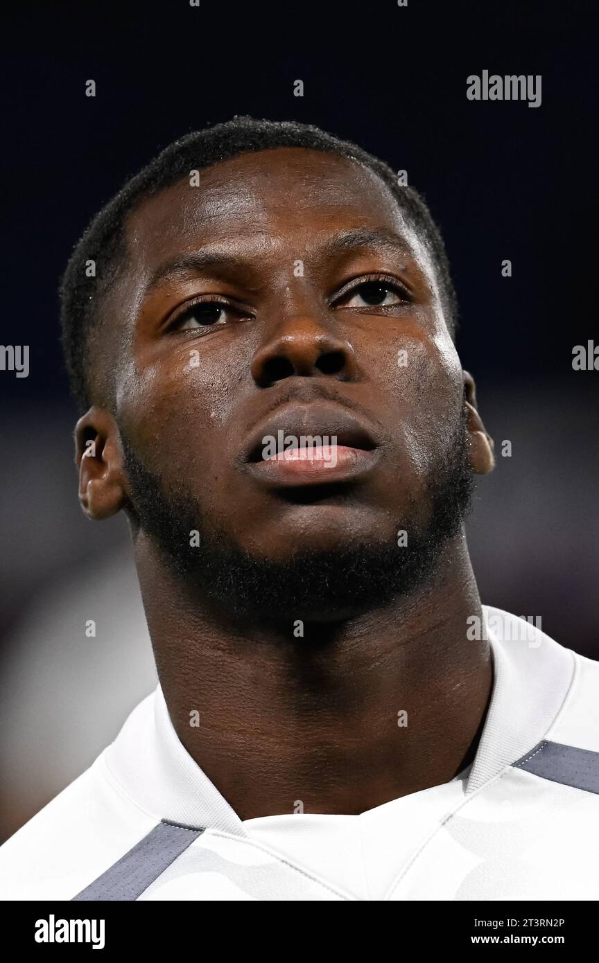 Parigi, Francia. 25 ottobre 2023. Julien Mattia/le Pictorium - partita PSG - AC Milan - 25/10/2023 - Francia/Ile-de-France (regione)/Parigi - Yunus Musah durante la terza partita del gruppo F di Champions League tra PSG e AC Milan al Parc de Princes il 25 ottobre 2023. Crediti: LE PICTORIUM/Alamy Live News Foto Stock