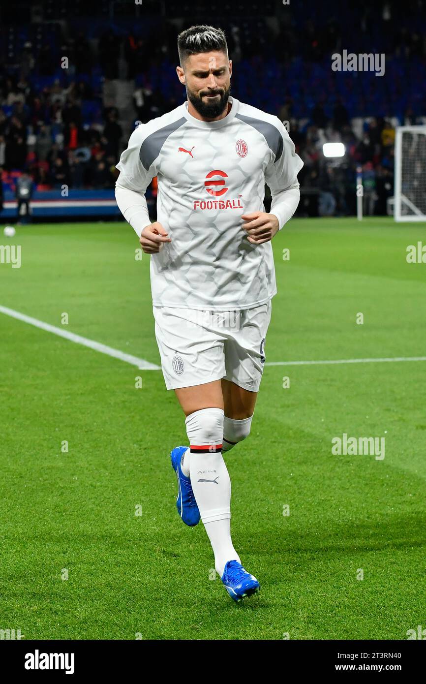 Parigi, Francia. 25 ottobre 2023. Julien Mattia/le Pictorium - partita PSG - AC Milan - 25/10/2023 - Francia/Ile-de-France (regione)/Parigi - Olivier Giroud durante la terza partita del gruppo F di Champions League tra PSG e AC Milan al Parc de Princes il 25 ottobre 2023. Crediti: LE PICTORIUM/Alamy Live News Foto Stock