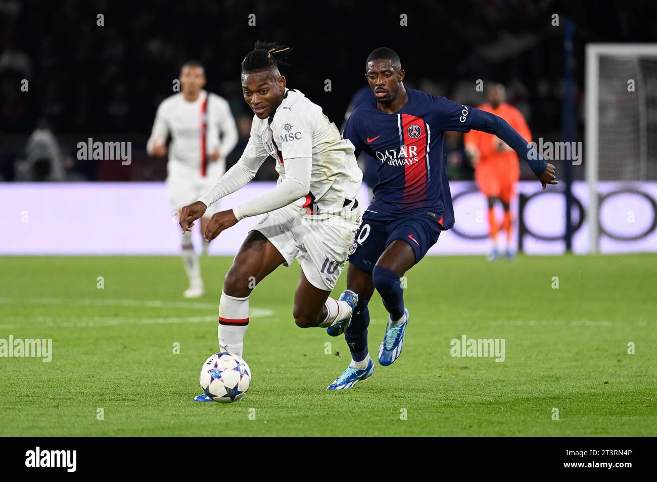 Parigi, Francia. 25 ottobre 2023. Julien Mattia/le Pictorium - partita PSG - AC Milan - 25/10/2023 - Francia/Ile-de-France (regione)/Parigi - Rafael Leao durante la terza partita del gruppo F di Champions League tra PSG e AC Milan al Parc de Princes il 25 ottobre 2023. Crediti: LE PICTORIUM/Alamy Live News Foto Stock