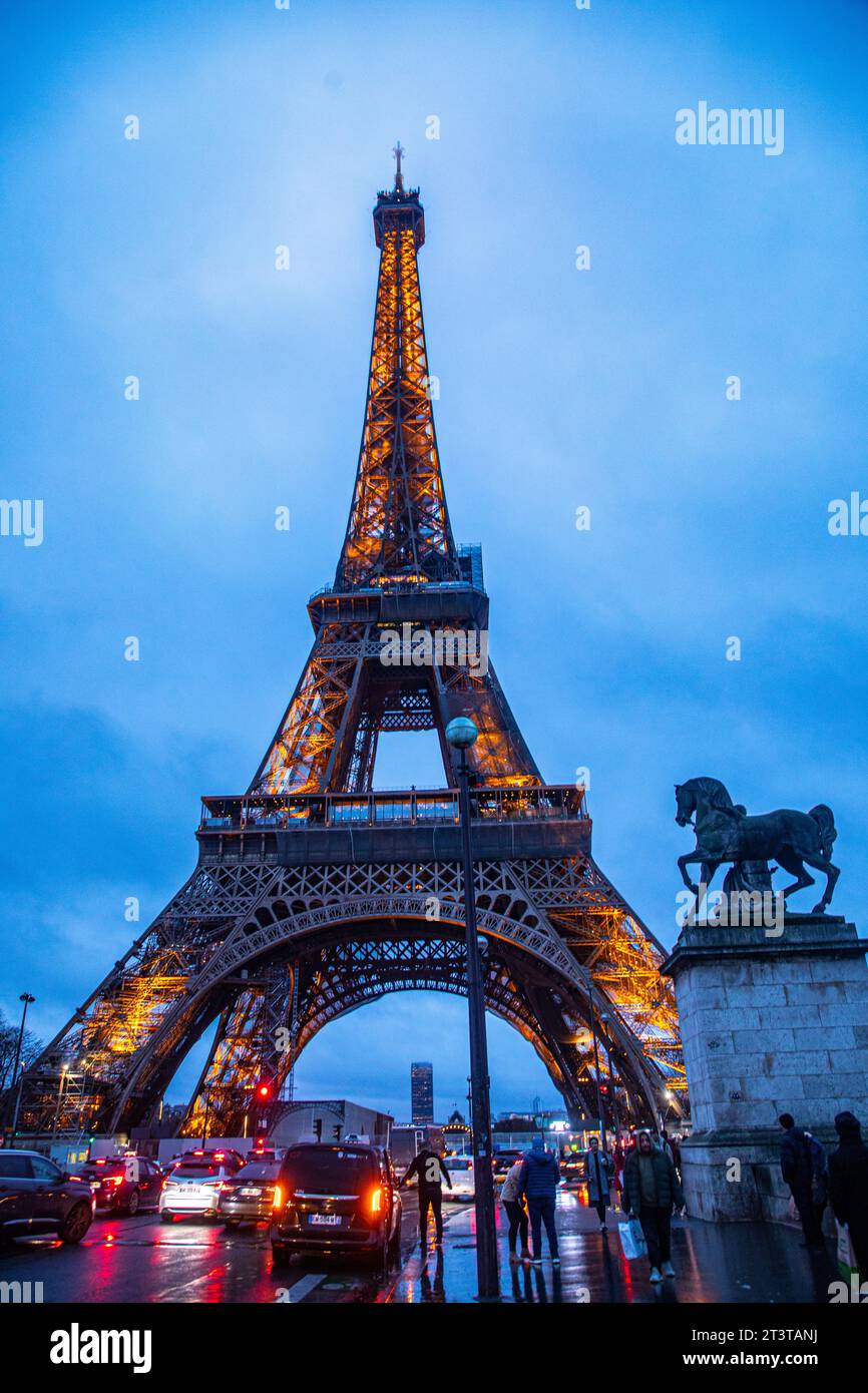 La Torre Eiffel a Parigi, Francia. Foto Stock