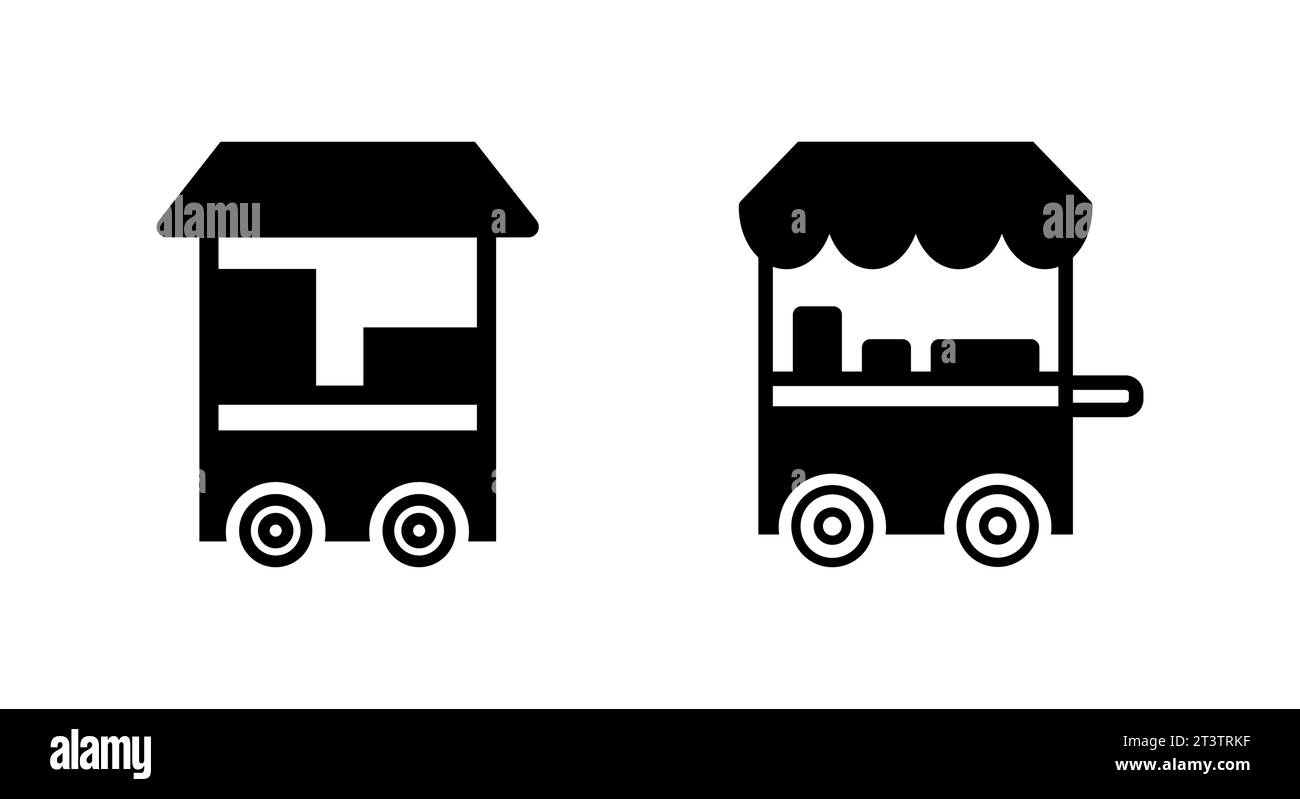 Icona del cibo di strada. Icona di riempimento Street food stile glifo illustrazione vettoriale Illustrazione Vettoriale