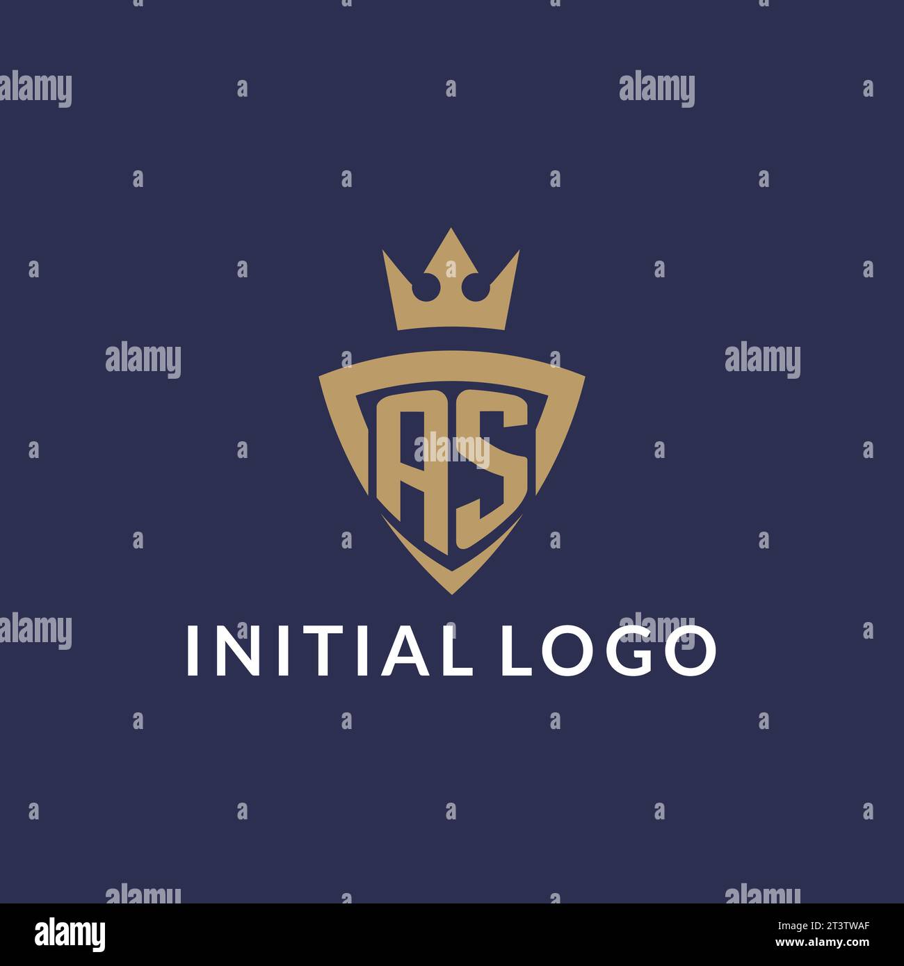 COME logo con scudo e corona, file vettoriale stile logo iniziale monogramma Illustrazione Vettoriale
