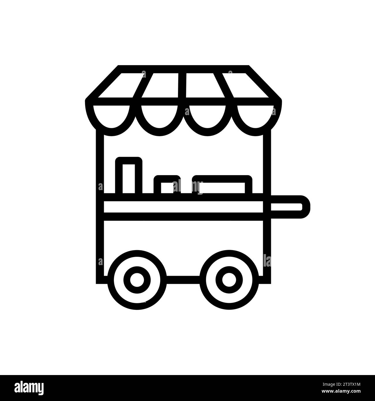 Icona del cibo di strada. Icona lineal Street Food Outline illustrazione vettoriale Illustrazione Vettoriale