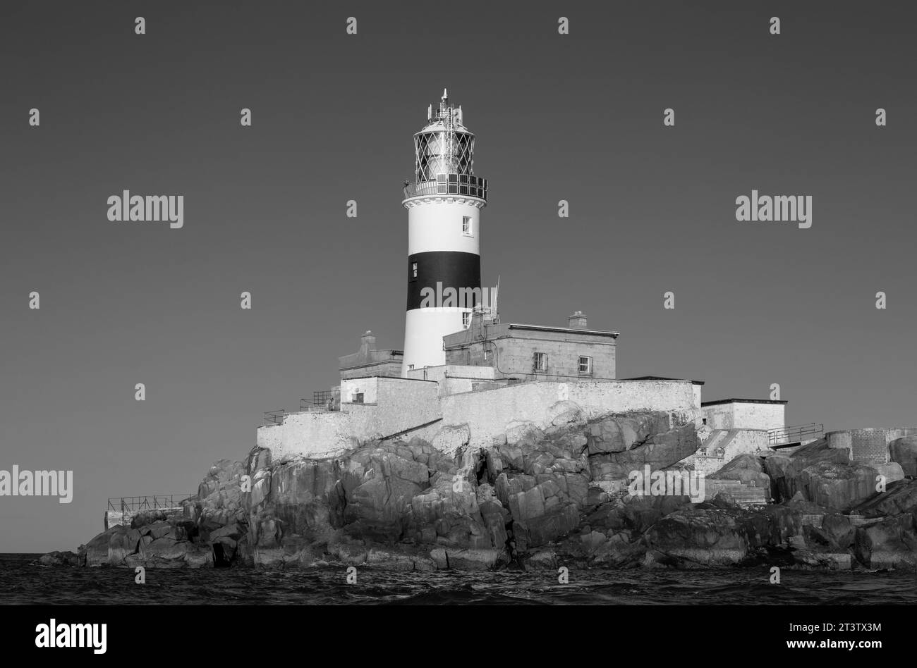 East Maidens Lighthouse, Larne, County Antrim, Irlanda del Nord, Regno Unito Foto Stock
