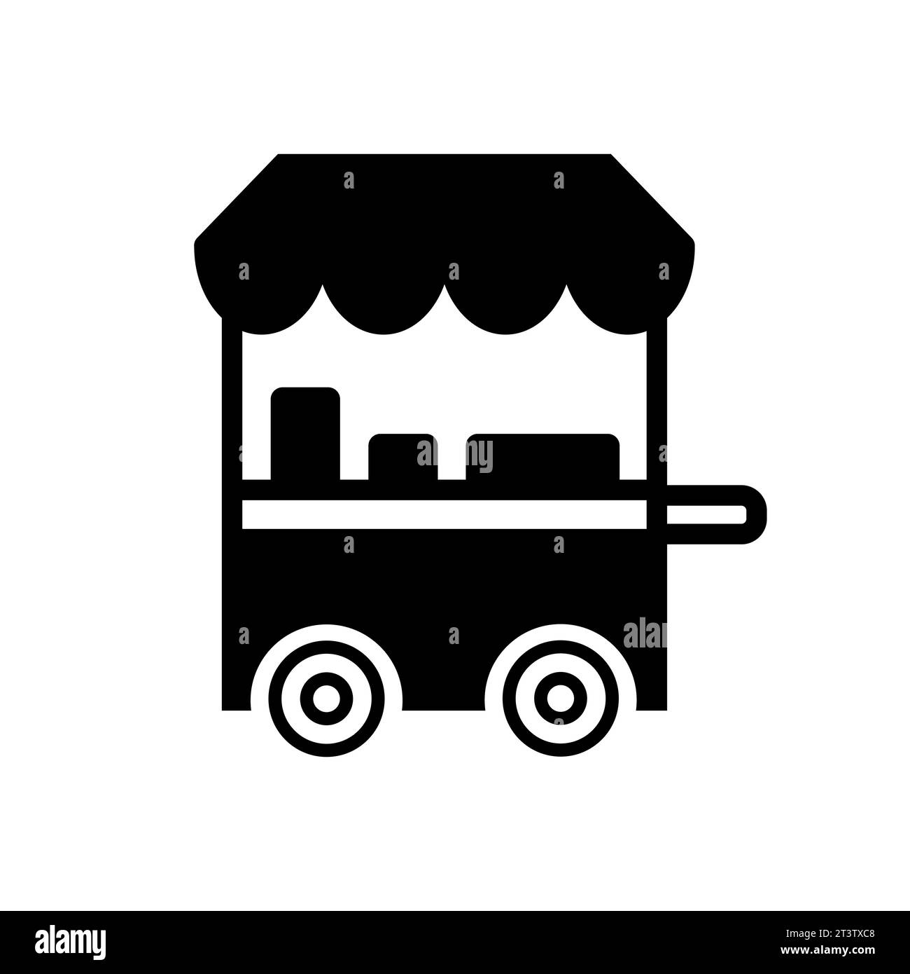 Icona del cibo di strada. Icona di riempimento Street food stile glifo illustrazione vettoriale Illustrazione Vettoriale