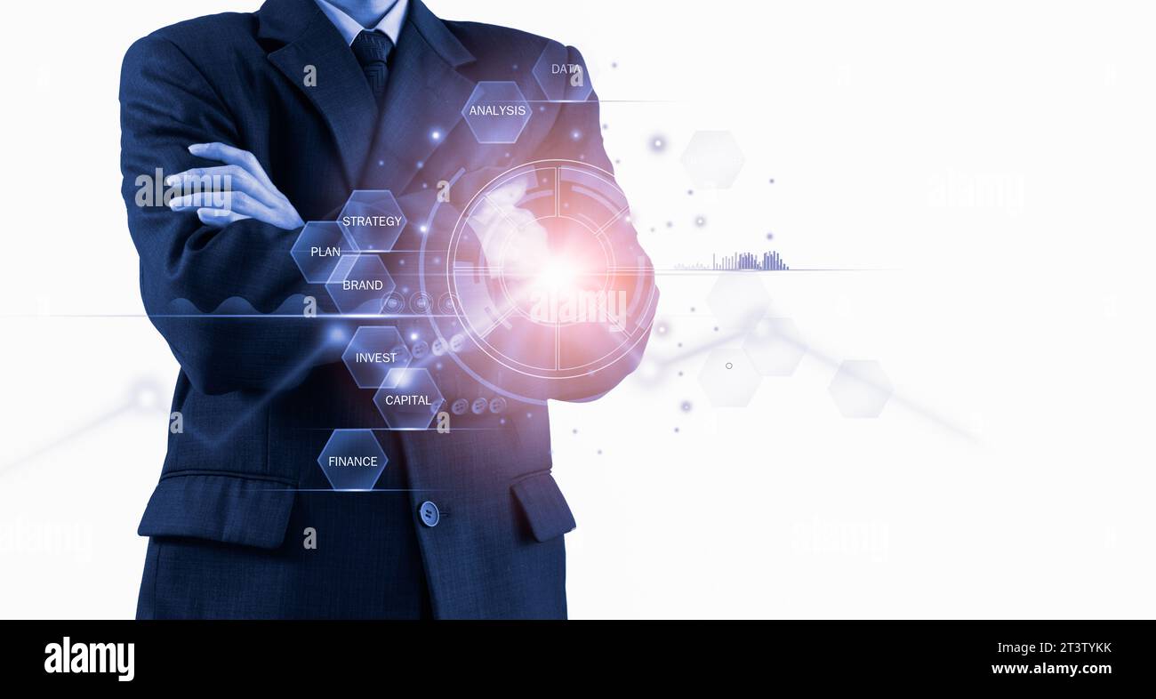 Mercato azionario o forex trading grafico e candelabro grafico adatto per gli investimenti finanziari concetto. Economia sullo sfondo delle tendenze per l'idea di business e di un Foto Stock