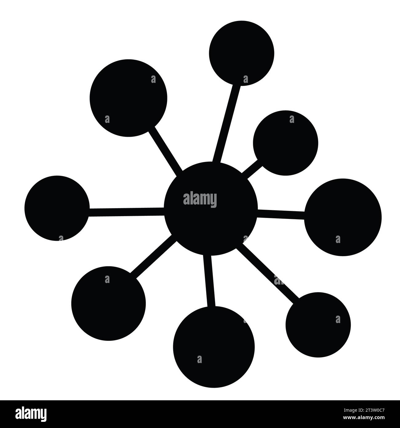 icona mappa mentale. segnale di mappatura mentale. piatto. Foto Stock