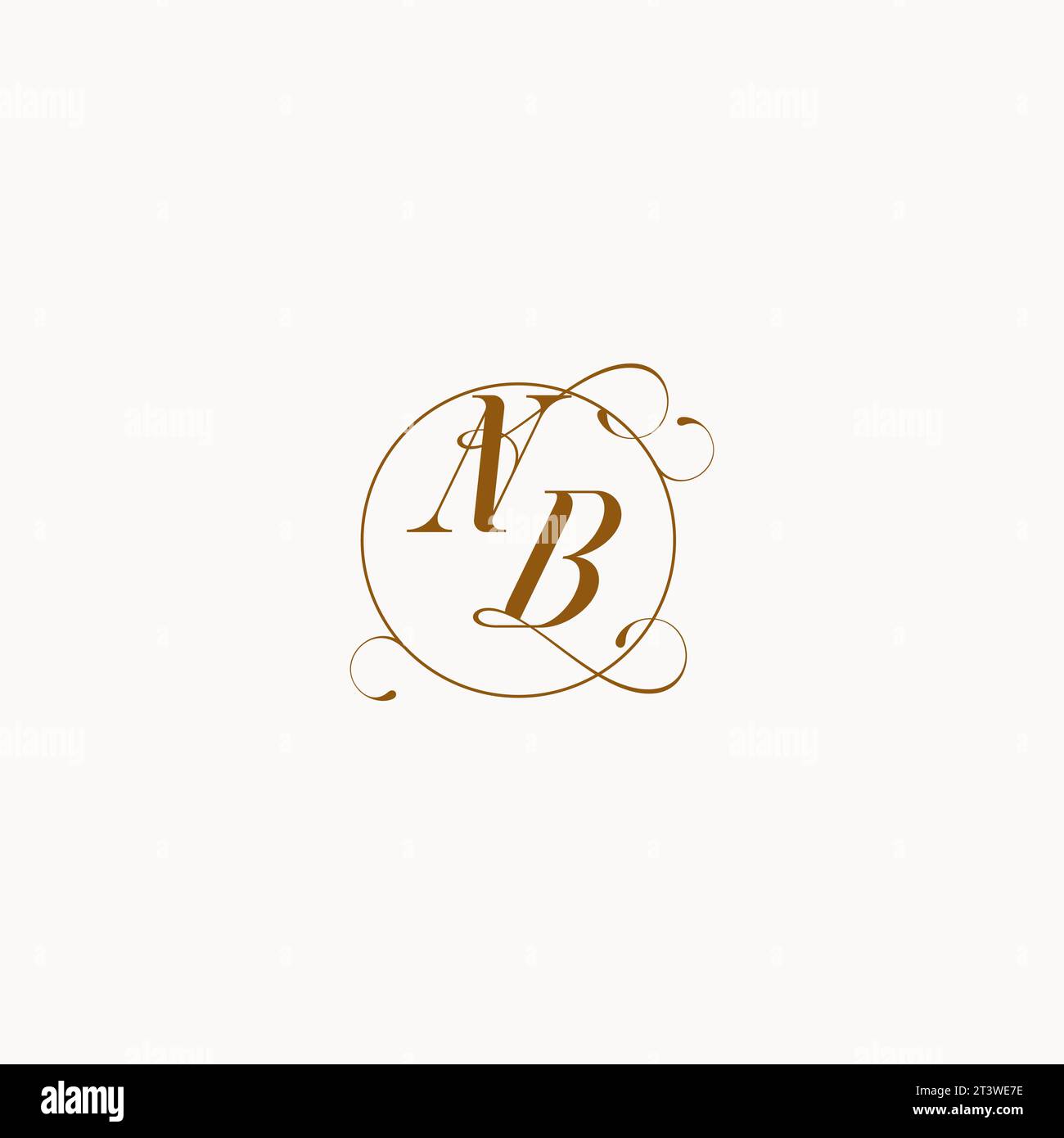 NB: Il logo del matrimonio, unico nel suo genere, può essere utilizzato sulla cancelleria del matrimonio Illustrazione Vettoriale