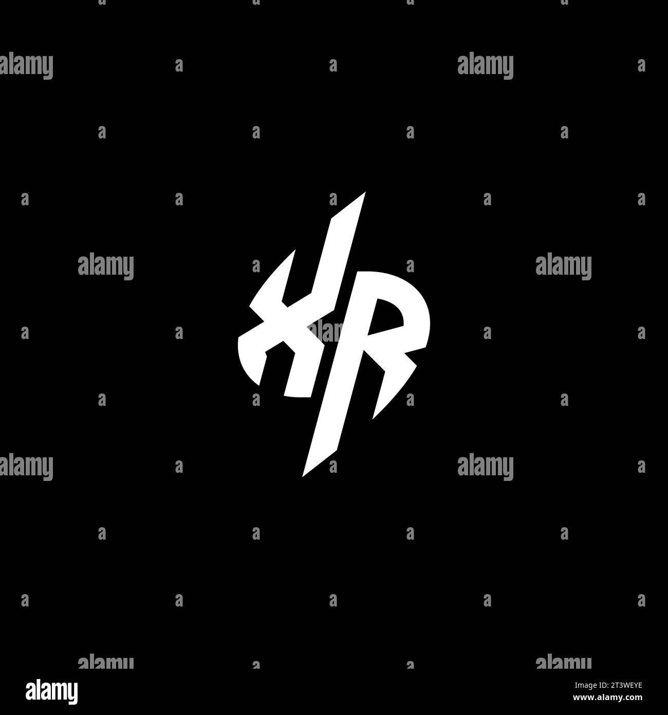 Design con logo esport monogramma XR con un design vettoriale accattivante Illustrazione Vettoriale