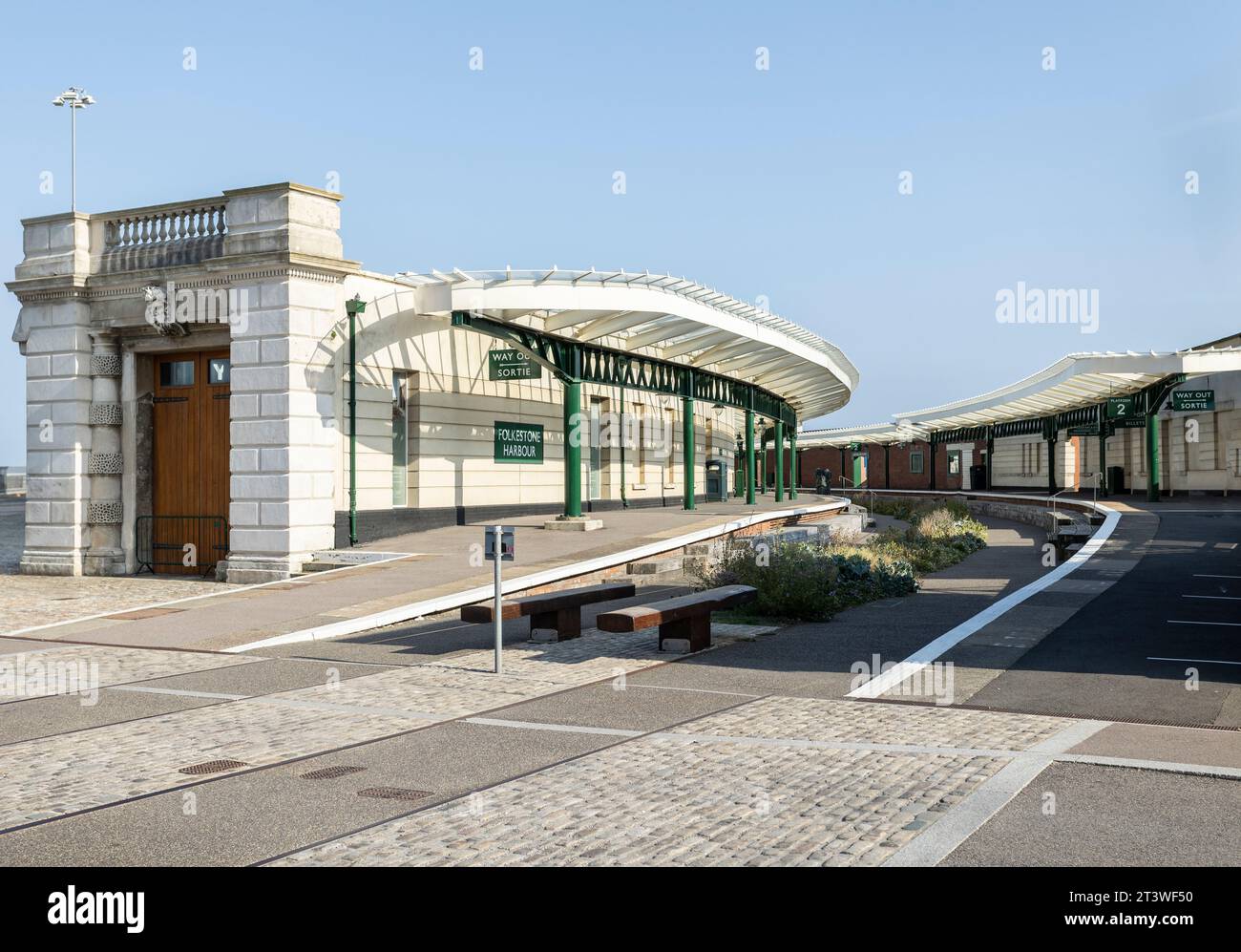 Folkestone, Kent, regno unito 17 agosto 2023 stazione ferroviaria di Folkestone Harbour Foto Stock