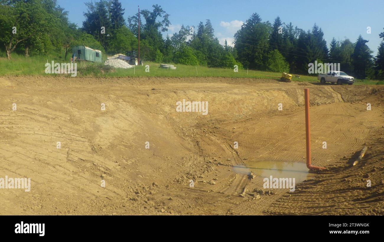 Costruzione di laghetti per la progettazione di giardini acquatici stagno e paesaggio naturale credito: Imago/Alamy Live News Foto Stock