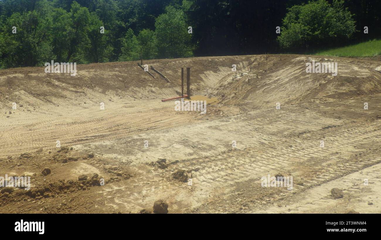 Costruzione di laghetti per la progettazione di giardini acquatici stagno e paesaggio naturale credito: Imago/Alamy Live News Foto Stock