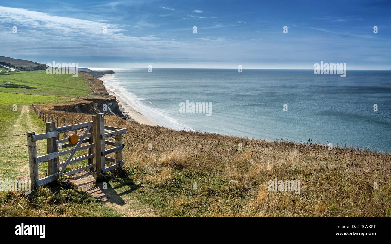 Compton Bay sull'Isola di White, in Inghilterra Foto Stock