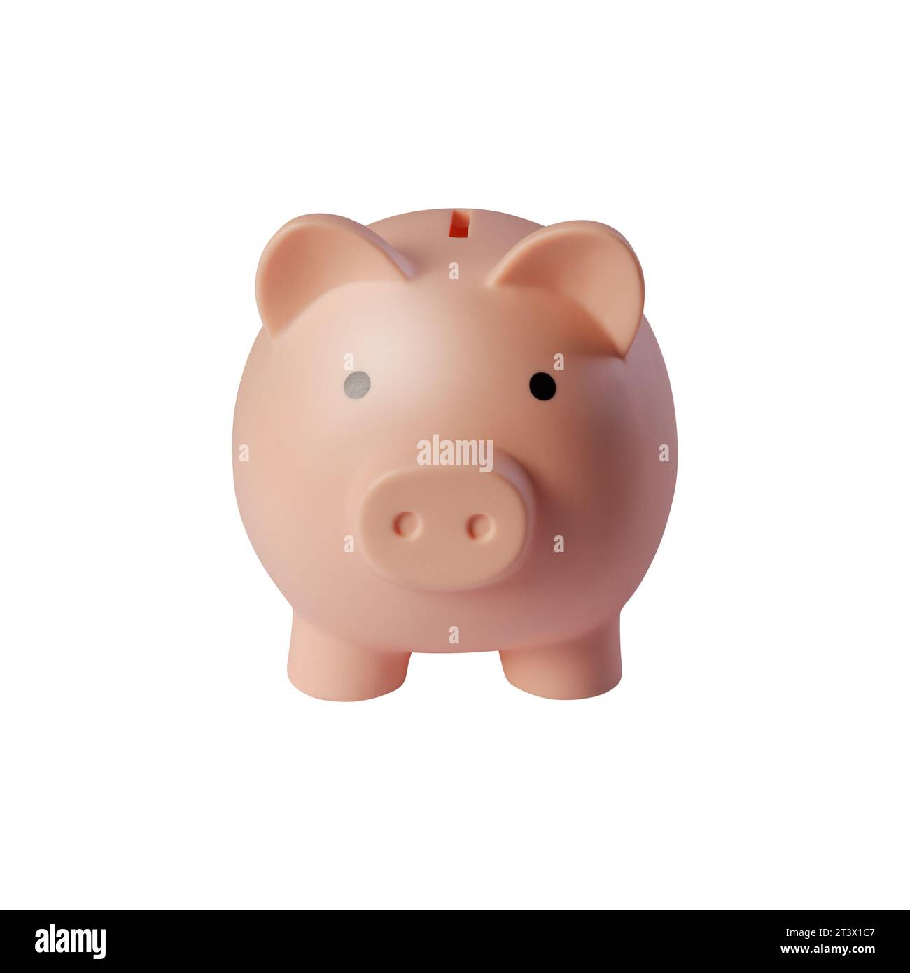 Carino salvadanaio rosa: Risparmio, investimenti e concetto di budget Foto Stock