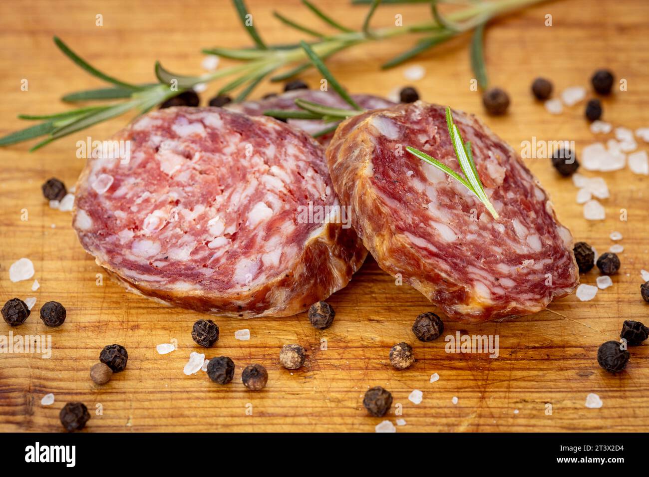 Salsiccia tradizionale affumicata e secca Hesse Foto Stock