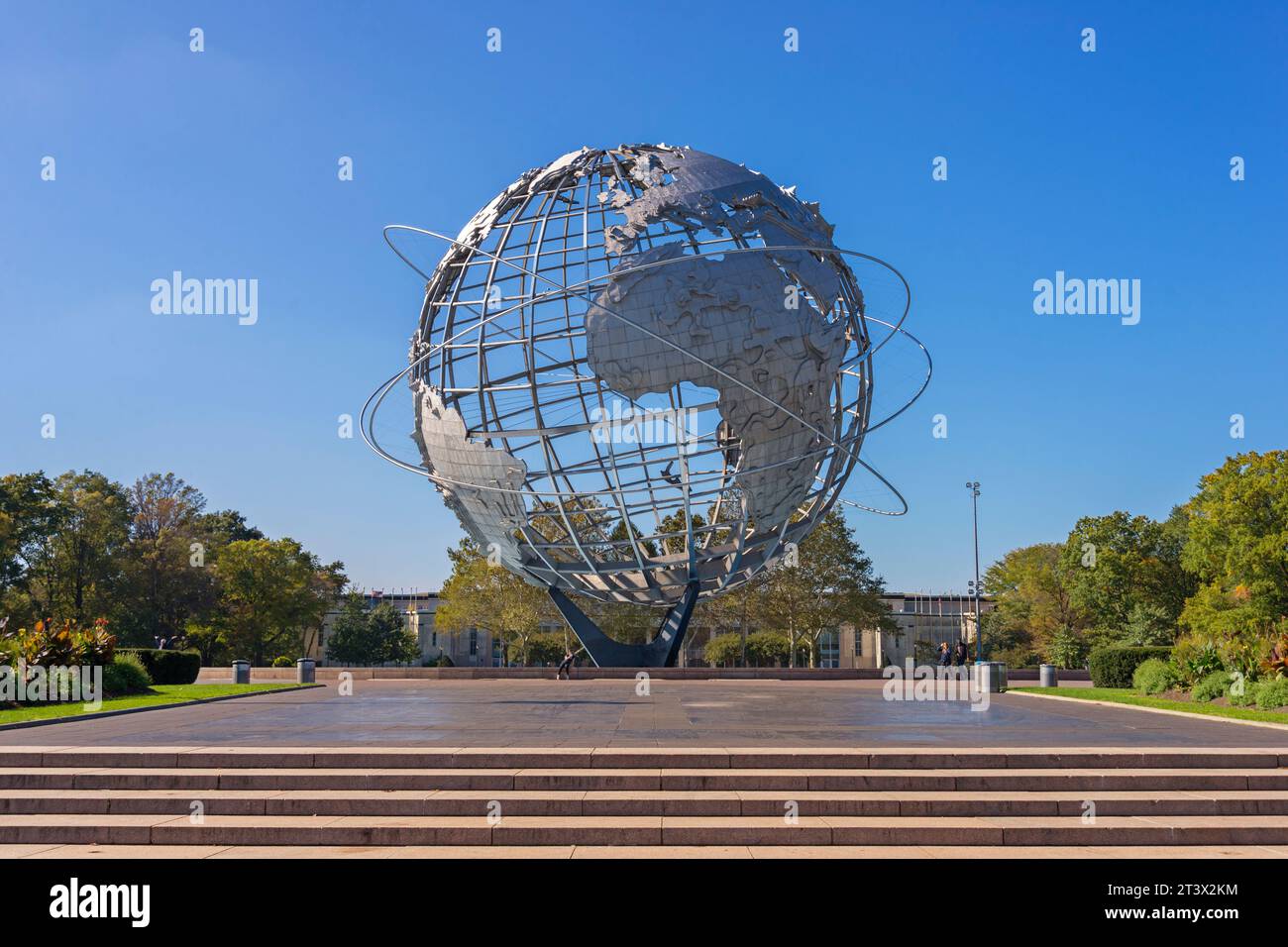 New York City, USA - 19 ottobre 2023: The Unisphere in Flushing Meadows Corona Park in Queens, New York. Foto Stock