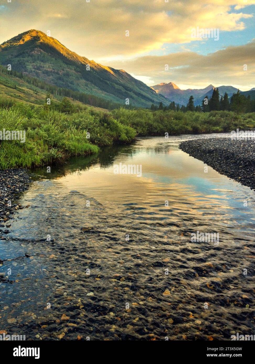 Slate Creek, Crested Butte, Colorado Foto Stock