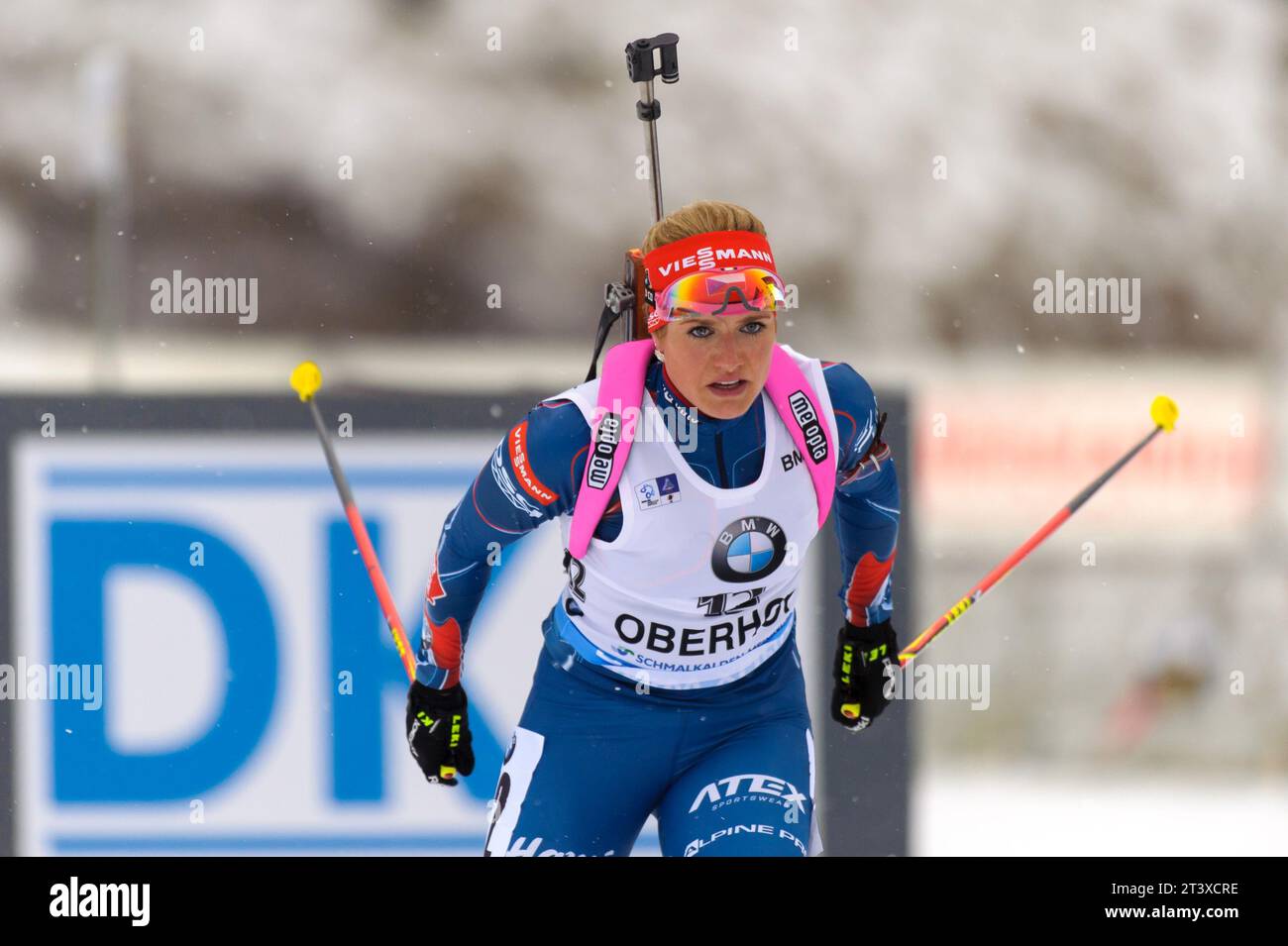 Gabriela Soukalova CZE Aktion Biathlon Welt Cup 12,5 KM Massenstart der Frauen in Oberhof, Deutschland AM 11.01.2015 Foto Stock