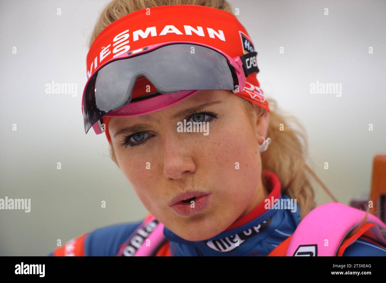 Gabriela Soukalova CZE Portrait Biathlon Welt Cup 7,5 KM Sprint der Frauen a Ruhpolding, Deutschland AM 16.01.2015 Foto Stock