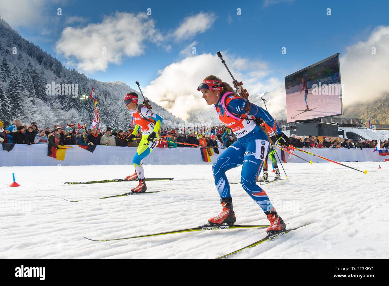 Gabriela Soukalova CZE Aktion Biathlon Welt Cup 12,5 KM Massenstart der Frauen a Ruhpolding, Deutschland AM 18.01.2015 Foto Stock