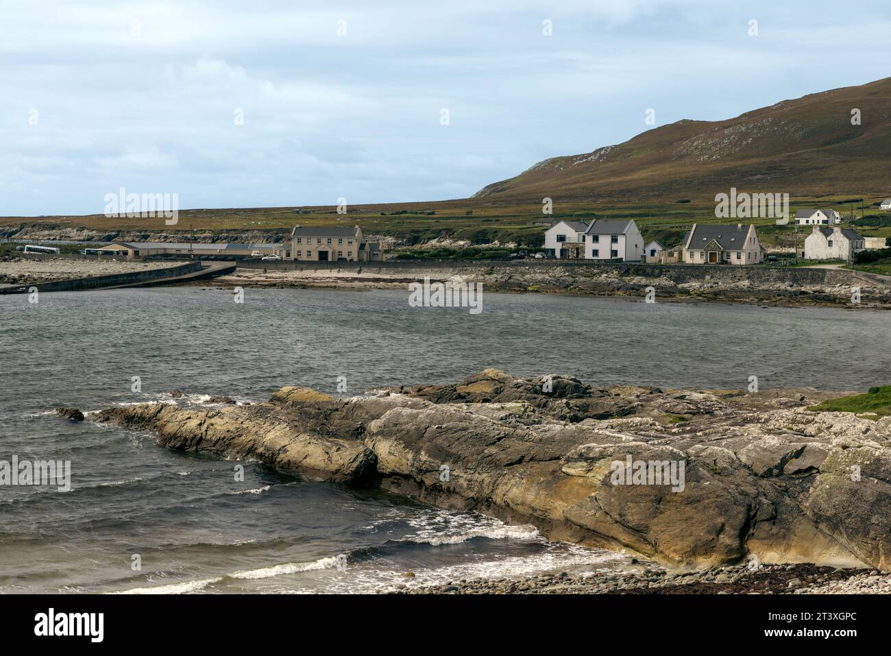 Dooega Bay è una gemma nascosta sull'isola di Achill, in Irlanda, lungo la Wild Atlantic Way. Foto Stock