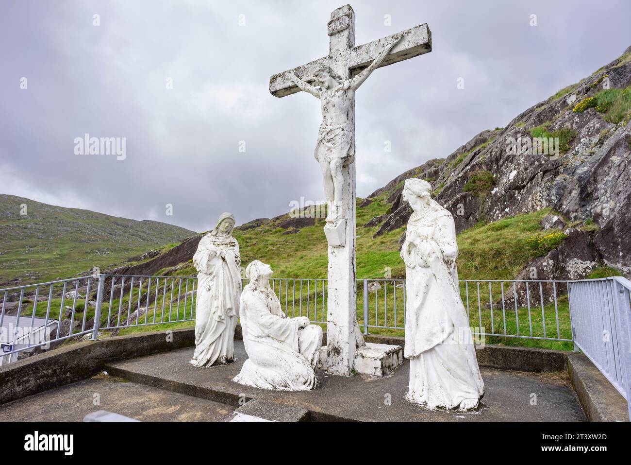 Christ the King Shrine, passo di Healy (R574) sulla penisola di Beara, Irlanda, Regno Unito. Foto Stock
