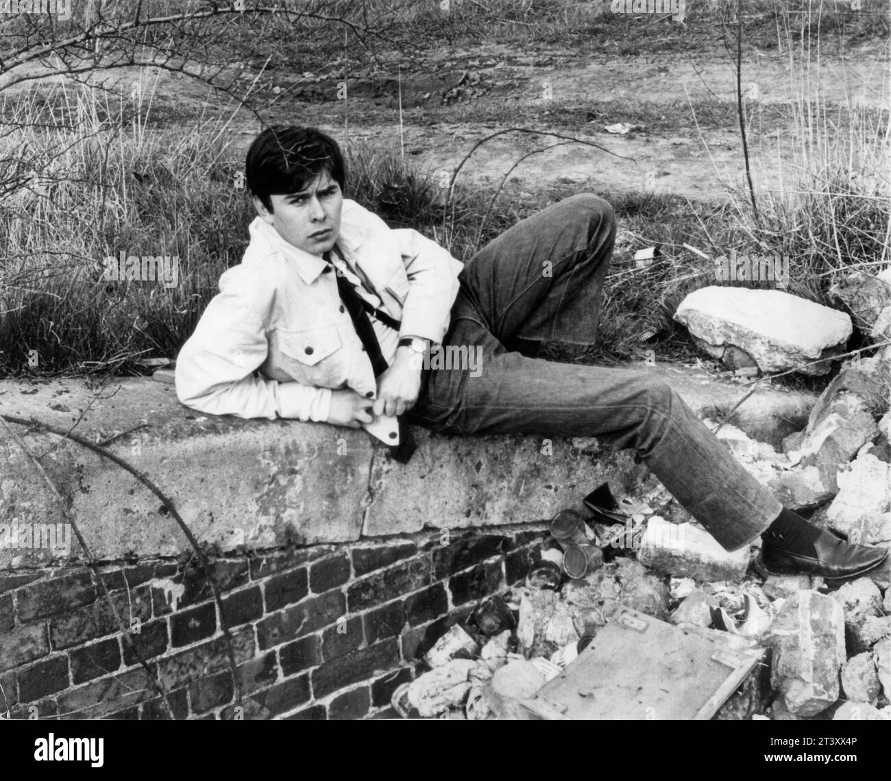 Giovane adolescente uomo 1970. Regno Unito anni '1970 Foto Stock