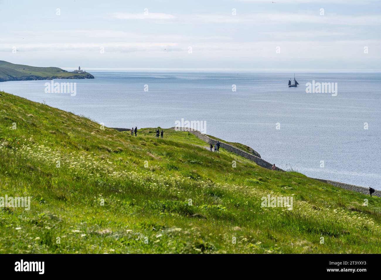 Paesaggio costiero di Lerwick nelle Isole Shetland, Scozia Foto Stock