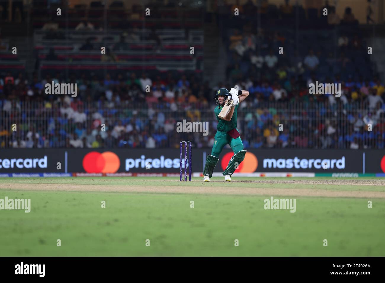 Chennai, India. 27 ottobre 2023. ICC Men's Cricket World Cup INDIA 2023: PAKISTAN V SUD AFRICA : 26a PARTITA ICC al MAC Stadium di Chennai. Crediti: Seshadri SUKUMAR/Alamy Live News Foto Stock