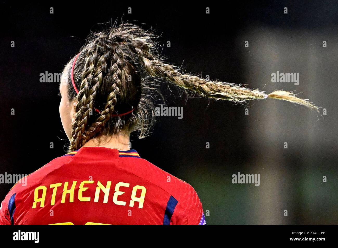 Salerno, Italia. 27 ottobre 2023. Athenea del Castillo di Spagna durante la UEFA Women Nations League Una partita di calcio tra Italia e Spagna allo stadio Arechi di Salerno (Italia), 27 ottobre 2023. Crediti: Insidefoto di andrea staccioli/Alamy Live News Foto Stock