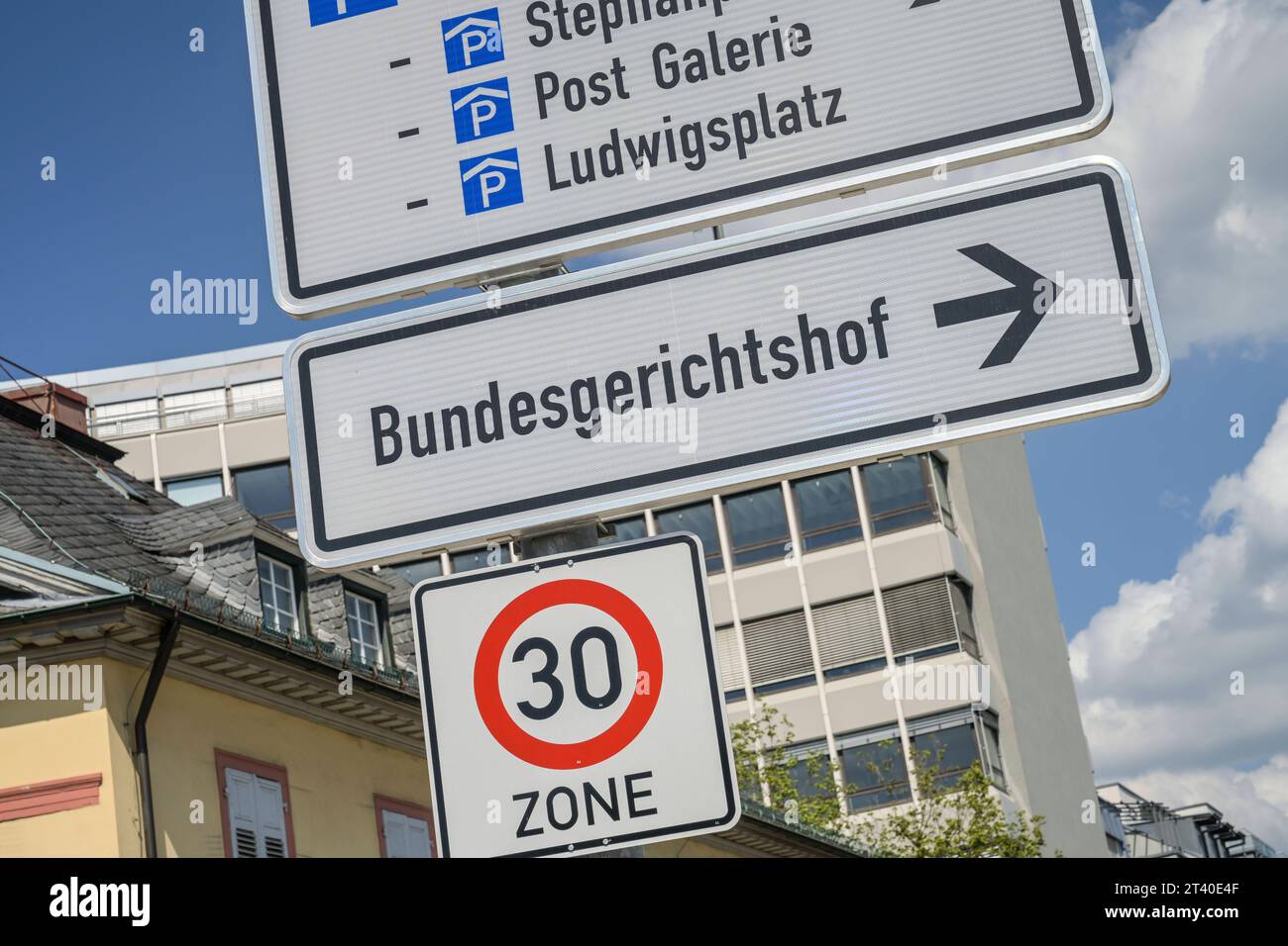 Bundesgerichtshof BGH, Herrenstraße, Karlsruhe, Baden-Württemberg, Deutschland *** Corte federale di giustizia BGH, Herrenstraße, Karlsruhe, Baden Württemberg, Germania credito: Imago/Alamy Live News Foto Stock