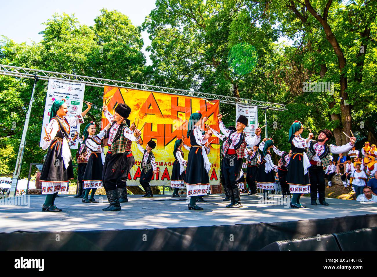 12 08 2023 Bela Palanka, Serbia, "Days of Banice" è un evento gastro-turistico di carattere competitivo e nutre i costumi, la cultura e le tradizioni Foto Stock