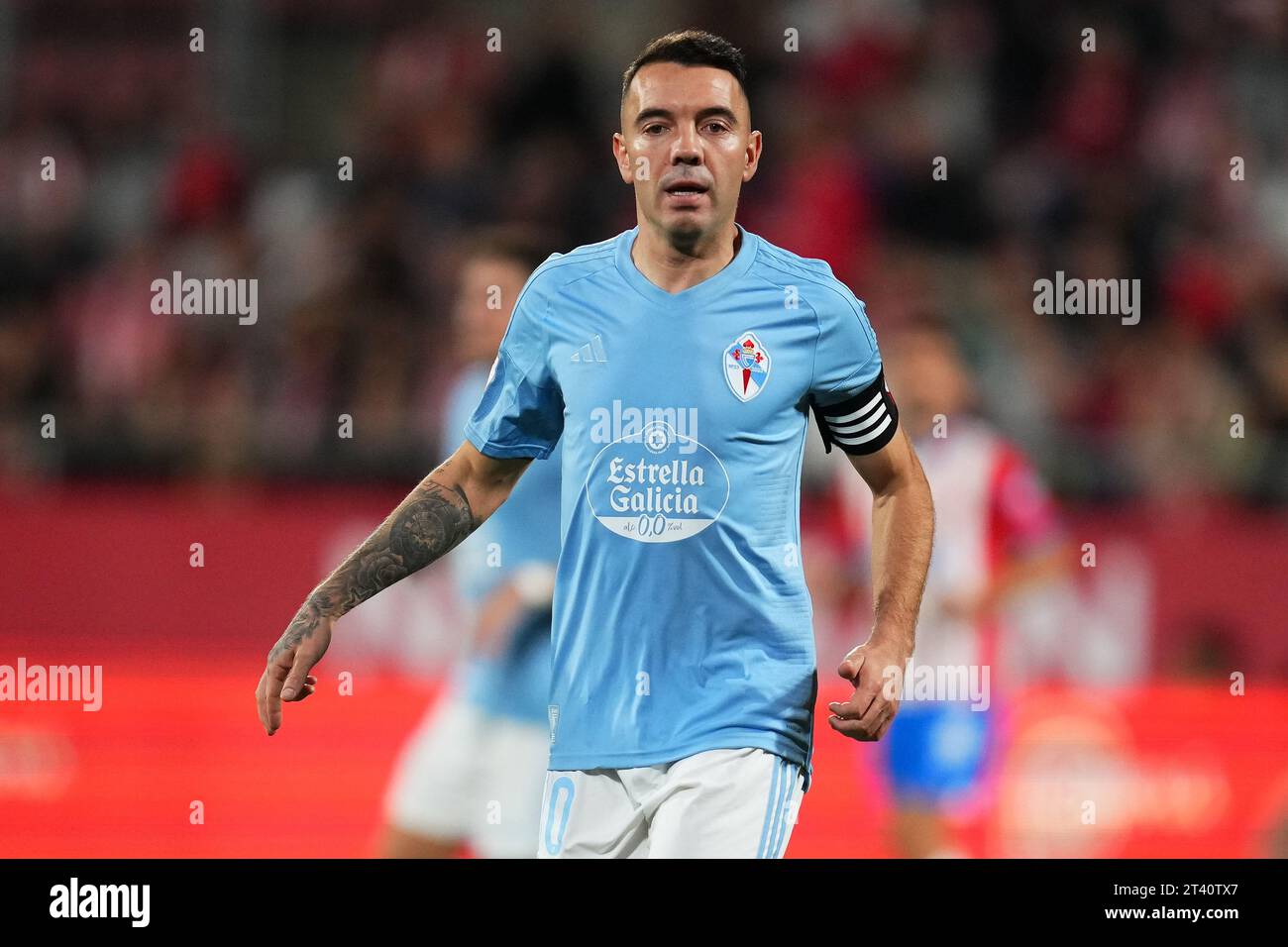 Girona, Spagna. 27 ottobre 2023. Iago Aspas del RC Celta durante la partita la Liga EA Sports tra Girona FC e RC Celta ha giocato al Montilivi Stadium il 27 ottobre 2023 a Girona, in Spagna. (Foto di Bagu Blanco/PRESSINPHOTO) crediti: PRESSINPHOTO SPORTS AGENCY/Alamy Live News Foto Stock