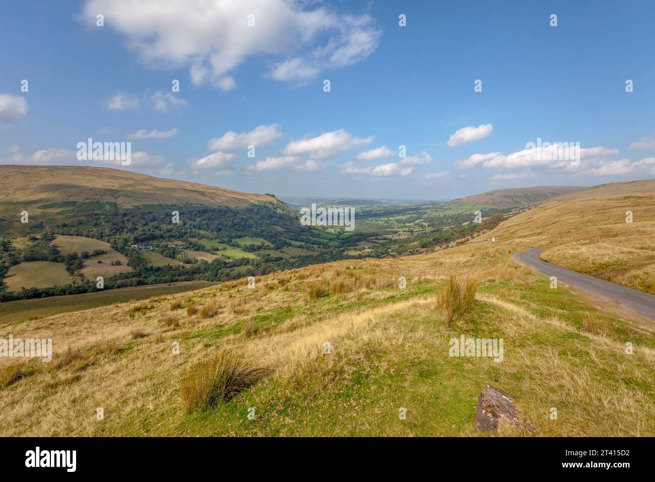 Vista di Brecon Beacons, Galles Foto Stock