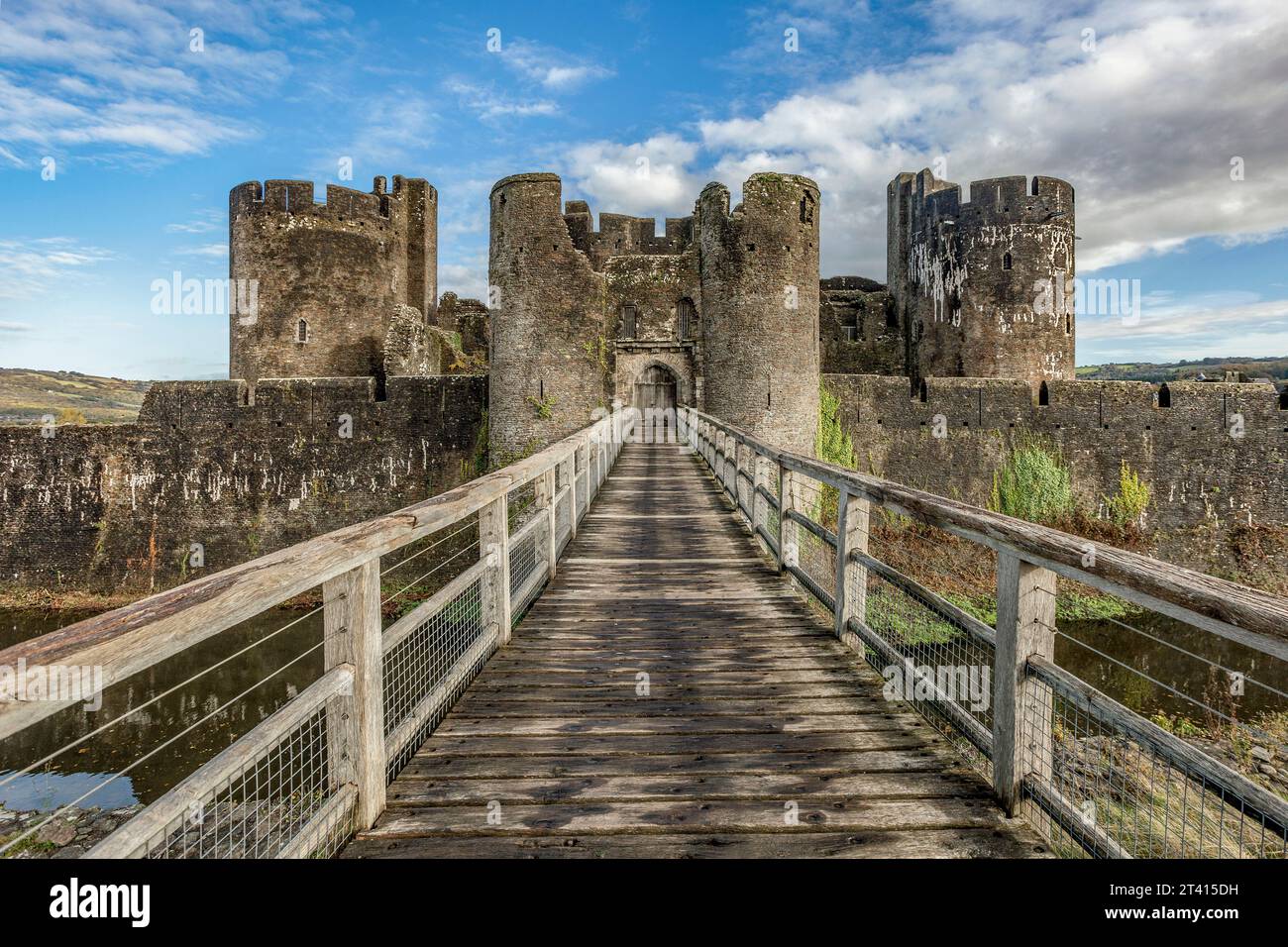 Castello di Caerphilly, Caerphilly, Galles del Sud Foto Stock